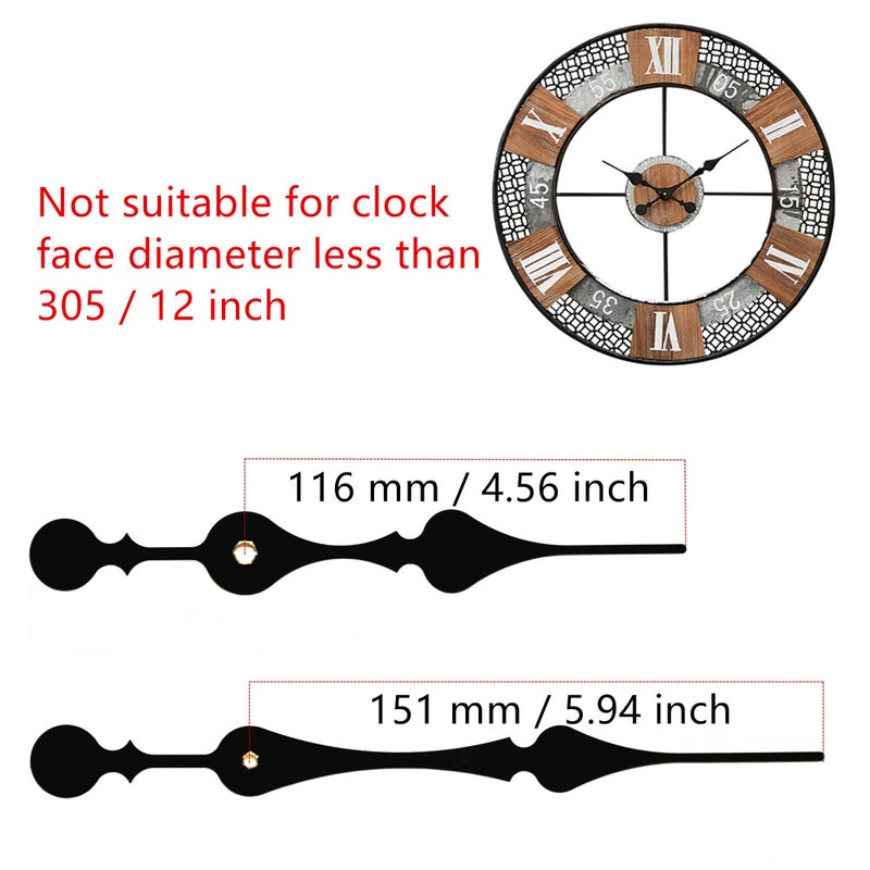 TIKROUND Youngtown 12888 Quartz DIY Wall Clock Movement Mechanism DIY Repair Parts Replacement Fit Dials up to 40 cmï¼ˆ15.7 Inches ï¼‰ in Diameter. - Image 3